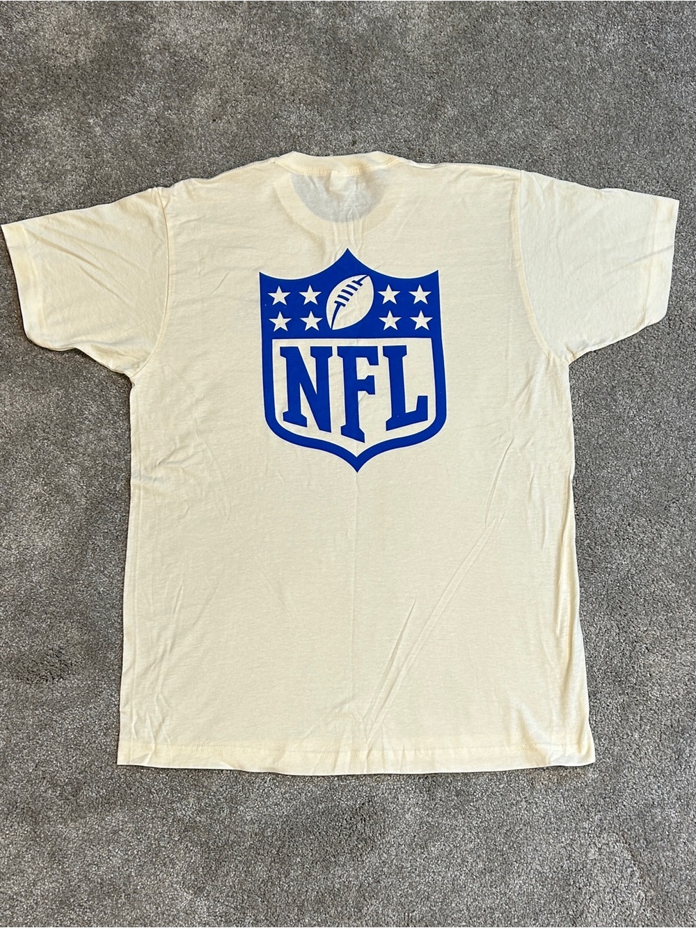 New NFL Bud Light T-Shirt Cream Tshirt NWOT Tultex Large